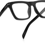 Modern Square Black Blue Light Glasses