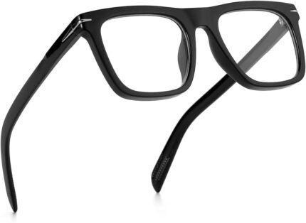 Modern Square Black Blue Light Glasses