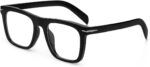 Modern Square Black Blue Light Glasses