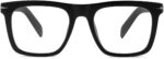Modern Square Black Blue Light Glasses