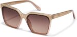 Oversized Nude Square Sunglasses