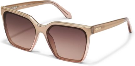 Oversized Nude Square Sunglasses