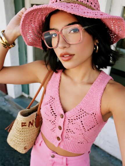 Oversized Peach Blue Light Glasses