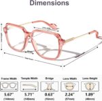 Oversized Peach Blue Light Glasses