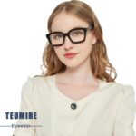 Oversized Square Clear Lens Frames — Black & Transparent, 2 Pack