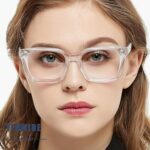 Oversized Square Clear Lens Frames — Black & Transparent, 2 Pack
