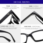 Oversized Square Clear Lens Frames — Black & Transparent, 2 Pack