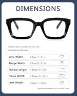 Oversized Square Clear Lens Frames — Black & Transparent, 2 Pack