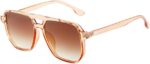 Peach Frame Sunglasses — Brown Gradient Lens