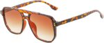 Peach Frame Sunglasses — Brown Gradient Lens