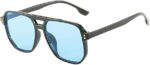 Peach Frame Sunglasses — Brown Gradient Lens