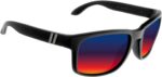 Polarized Sport Sunglasses — Black Frame, Red-Blue Fade