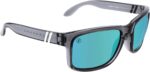 Polarized Sport Sunglasses — Black Frame, Red-Blue Fade