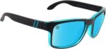 Polarized Sport Sunglasses — Black Frame, Red-Blue Fade