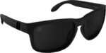 Polarized Sport Sunglasses — Black Frame, Red-Blue Fade