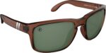 Polarized Sport Sunglasses — Black Frame, Red-Blue Fade