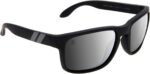Polarized Sport Sunglasses — Black Frame, Red-Blue Fade