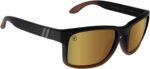 Polarized Sport Sunglasses — Black Frame, Red-Blue Fade
