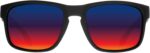Polarized Sport Sunglasses — Black Frame, Red-Blue Fade