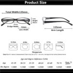 Rectangular Reading Glasses — 5 Pack, Mixed Colours