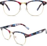 Retro Clubmaster Clear Lens Frames — Black & Silver