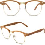 Retro Clubmaster Clear Lens Frames — Black & Silver