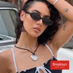 Retro Oval Black Sunglasses — UV400