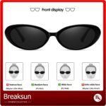 Retro Oval Black Sunglasses — UV400