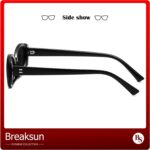 Retro Oval Black Sunglasses — UV400