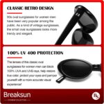Retro Oval Black Sunglasses — UV400