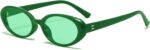 Retro Oval Black Sunglasses — UV400