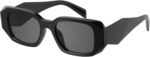 Retro Rectangular Sunglasses — Black & Tortoise