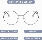 Retro Round Black Metal Clear Lens Frames