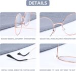 Retro Round Black Metal Clear Lens Frames