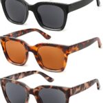 Retro Square Reading Sunglasses — 3 Pack, UV400