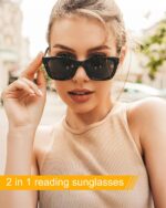 Retro Square Reading Sunglasses — 3 Pack, UV400