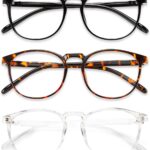 Round Blue Light Glasses — 3 Pack, Black & Tortoise