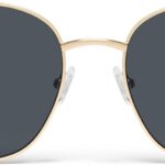 Round Gold Frame Sunglasses — Smoke Lens