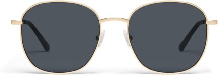 Round Gold Frame Sunglasses — Smoke Lens