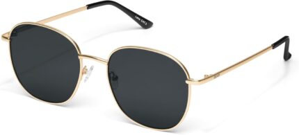 Round Gold Frame Sunglasses — Smoke Lens