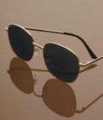 Round Gold Frame Sunglasses — Smoke Lens