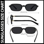 Small Retro Rectangle Sunglasses — Tortoise, UV400