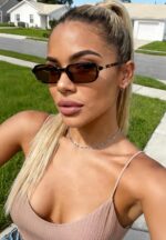 Small Retro Rectangle Sunglasses — Tortoise, UV400