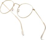 Small Round Gold Metal Clear Lens Frames