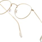 Small Round Gold Metal Clear Lens Frames