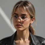Small Round Gold Metal Clear Lens Frames