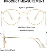 Small Round Gold Metal Clear Lens Frames