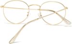 Small Round Gold Metal Clear Lens Frames