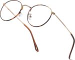 Small Round Gold Metal Clear Lens Frames