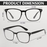 Tortoise Blue Gradient Square Clear Lens Frames